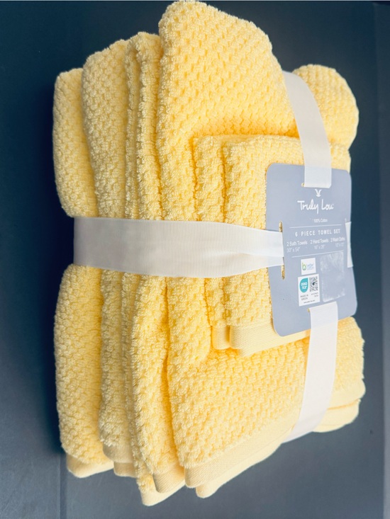 Truly Lou Other - 6pc TRULY LOU 100% Cotton Bath Towel Set - Daffodil20